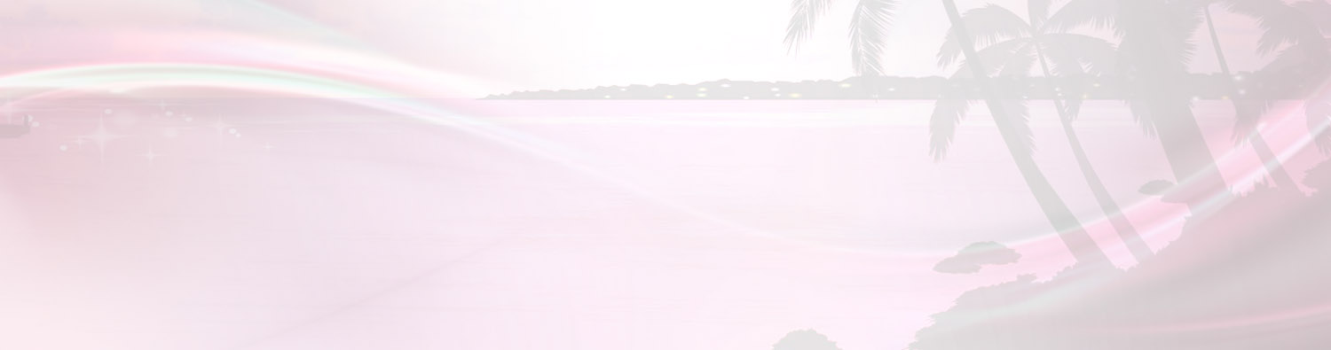 A faded coastal scene with palm tree silhouettes and soft pastel pink light, evoking calm and renewal