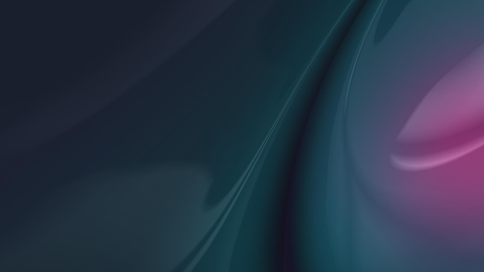 Abstract wavy digital background in dark teal, navy, and pink hues, smooth glossy texture, calm mood